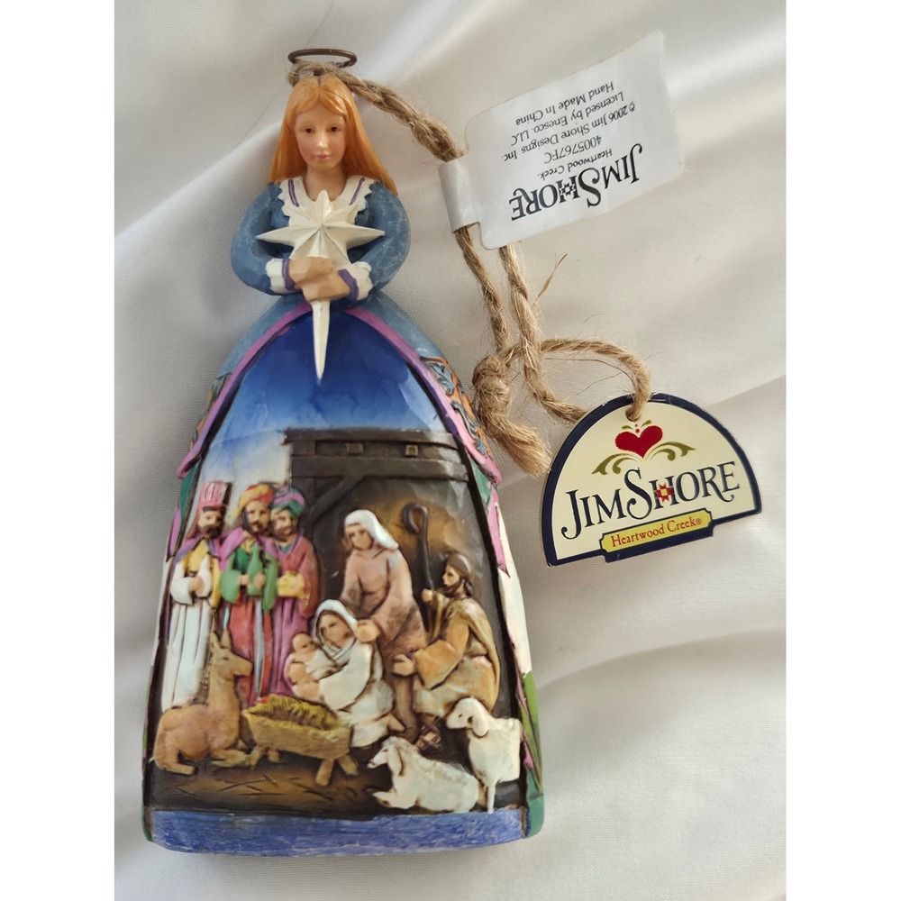 Jim Shore Heartwood Creek Nativity Angel Ornament 2006 4005767FC Missing‎ Wings